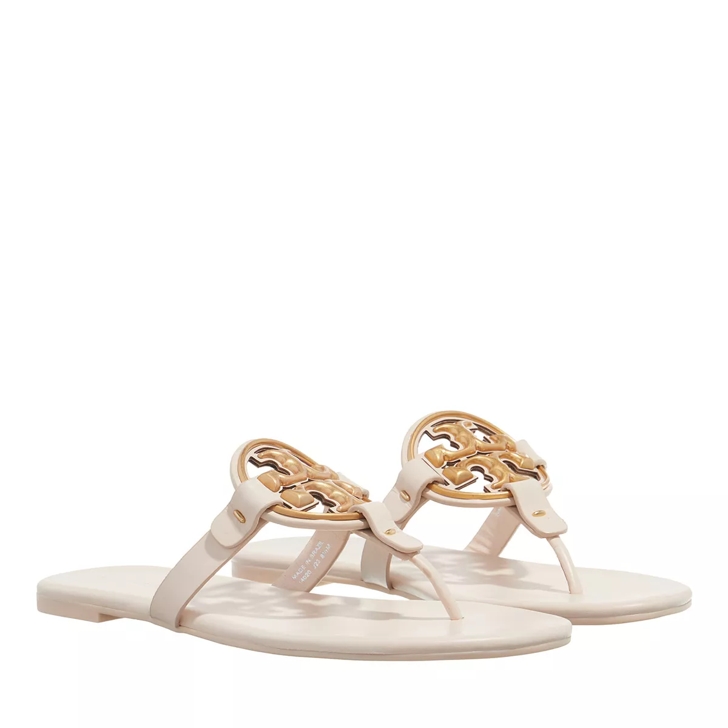 Tory burch white and best sale gold sandals