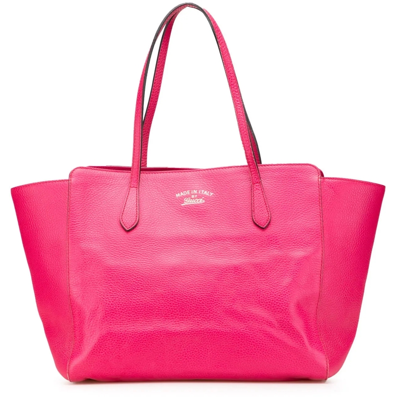 Gucci Shopper Medium Leather Swing Tote rose