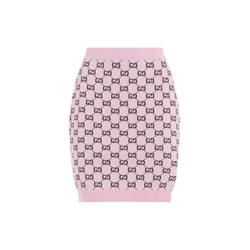 Gucci Pink Ribbed Skirt Pink Minikjolar