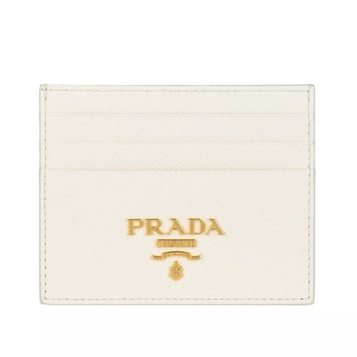 Prada Card Holder Saffiano Leather Bianco Kartenhalter