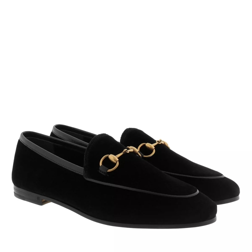 Gucci Loafers Leather Velvet Black Loafer
