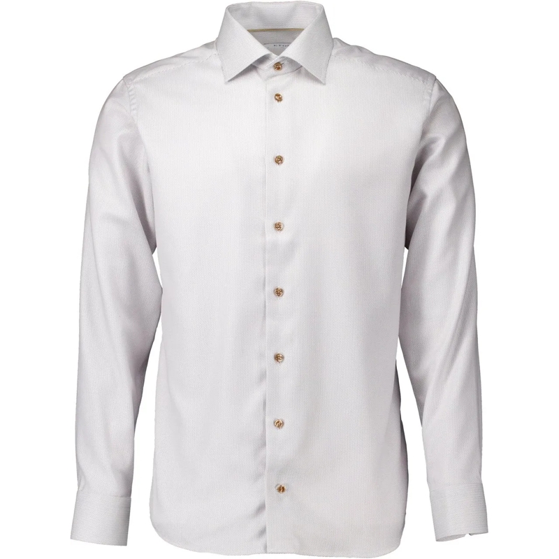 Eton  Eton Semi Solid Signature Twil Shirt Lange Mouw Ov beige(Image 6)