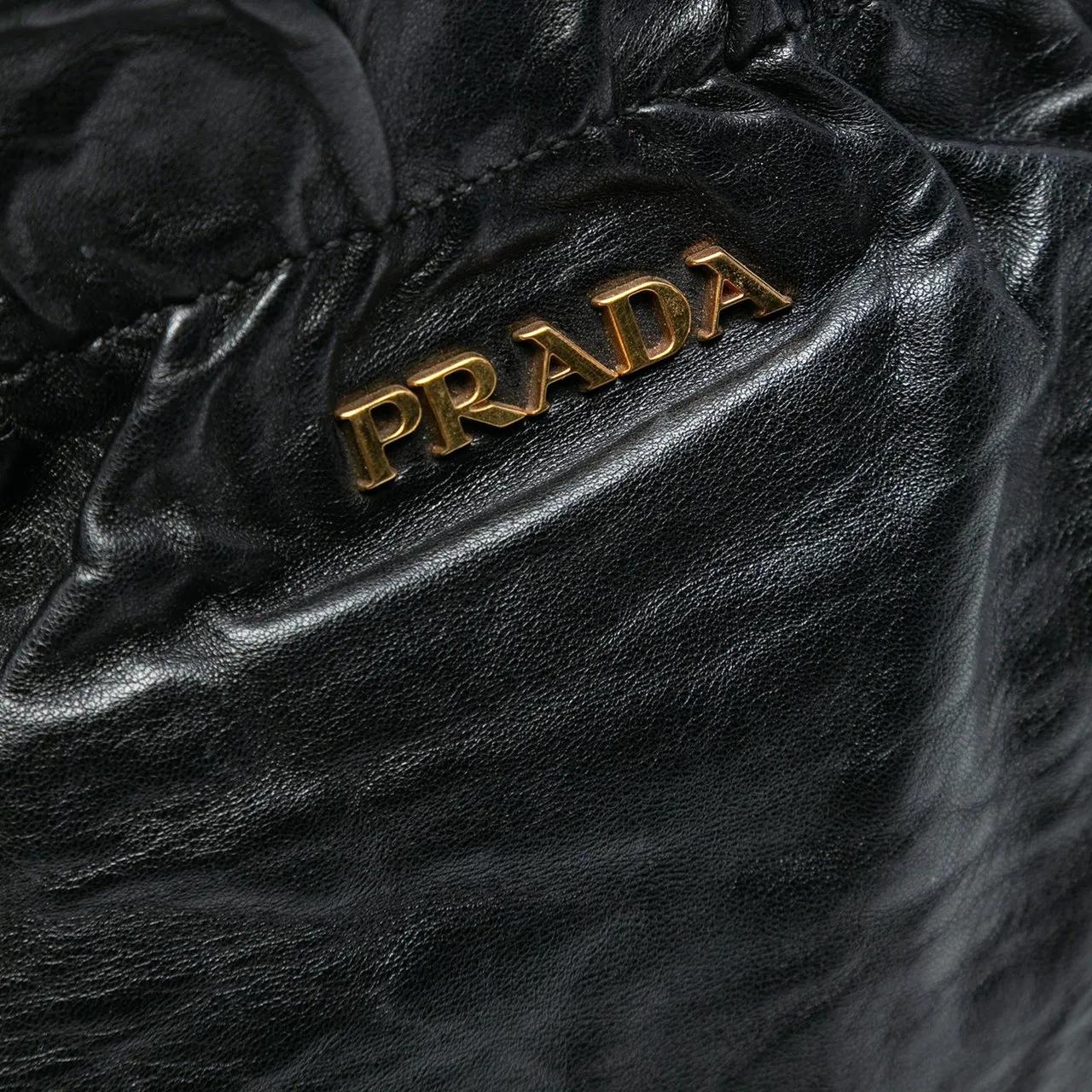 Thumbnail - Prada Hobo Bags - Nappa Antique Bow Satchel - Gr. unisize - in Schwarz - für Damen