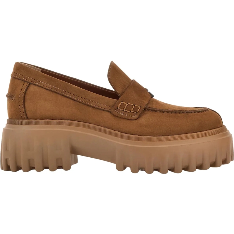 Hogan Mocassin Flat Shoes Marrone Chiaro braun