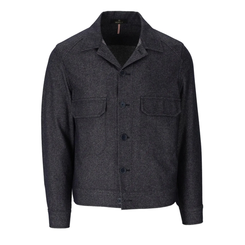 SANTANIELLO SANTANIELLO BLAU OVERSHIRT MIT DENIM-EFFEKT blau 