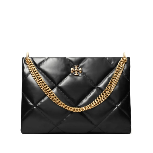 Tory Burch Black Leather Diamond Quilting Bag Black Schultertasche