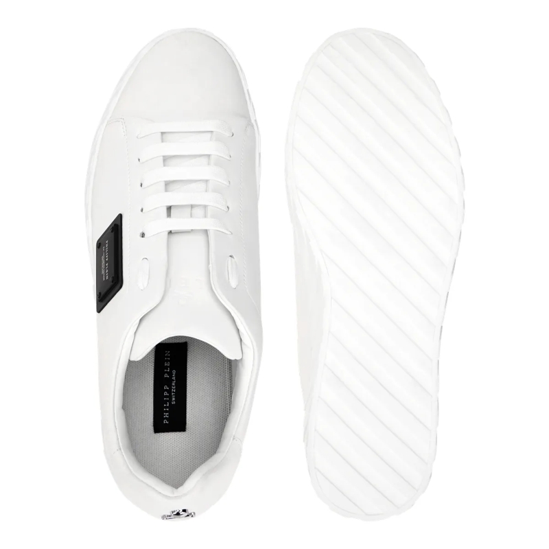 Philipp Plein Low-Top-Sneaker Lo-Top Turnschuhe Placca weiss(Image 5)