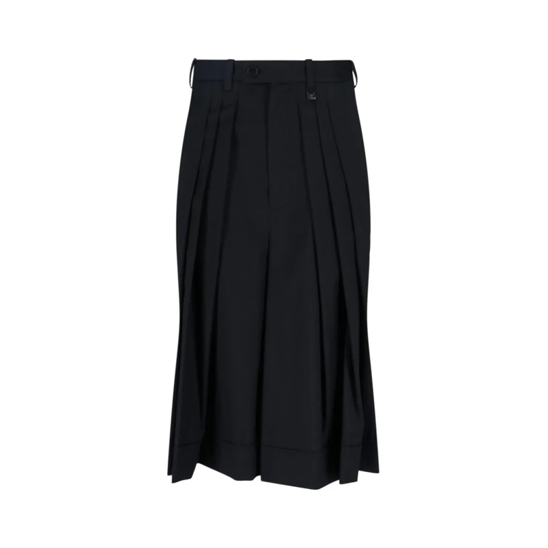 Vivienne Westwood  Black Virgin Wool Pleated Trousers Black