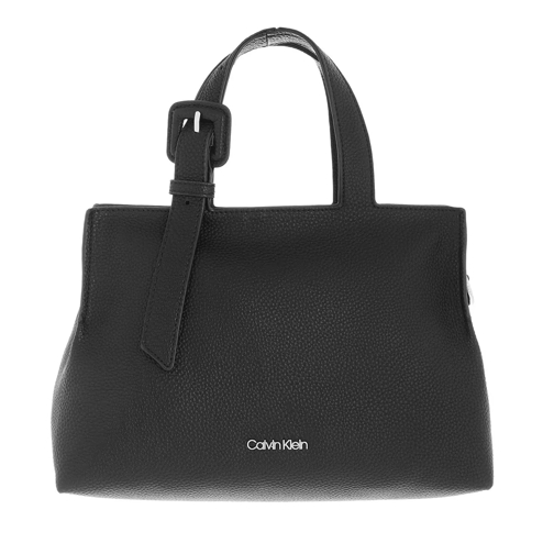 Calvin Klein Soft Neat Tote Medium CK Black Rymlig shoppingväska