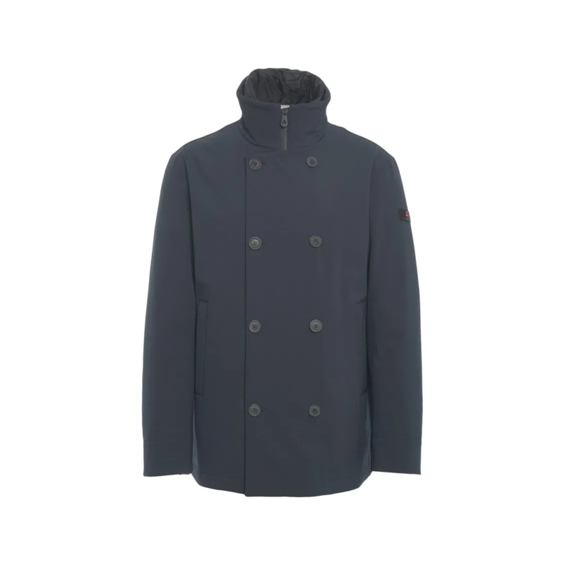 Peuterey  Double-Breasted Jacket With Concealed Zipper Blue