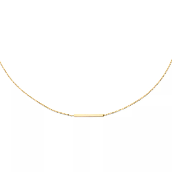 Short gold bar on sale necklace