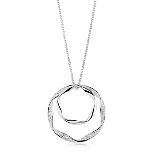Sif Jakobs Jewellery Cetara Due Grande Pendant White Zirconia 925 Sterling Silver Långt halsband