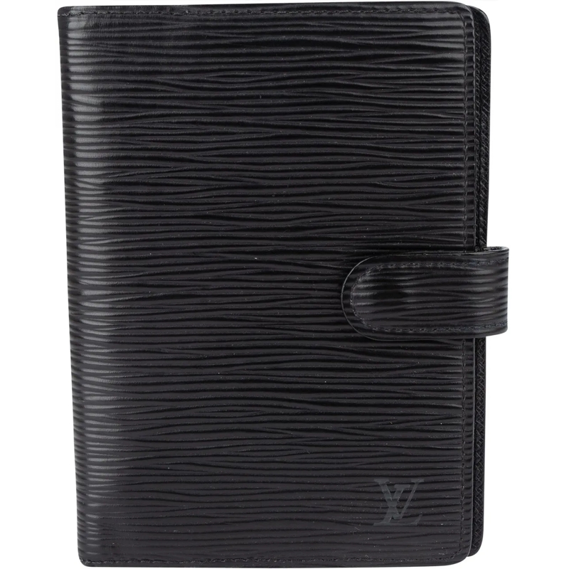 Louis Vuitton Geldbörse Louis Vuitton Noir Epi Leather Agenda PM schwarz