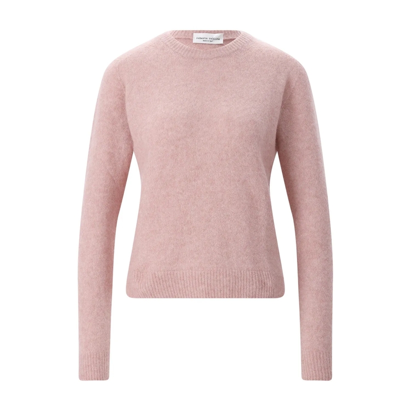 Roberto Collina Pull Pullover aus Kaschmir-Seiden-Mix pink