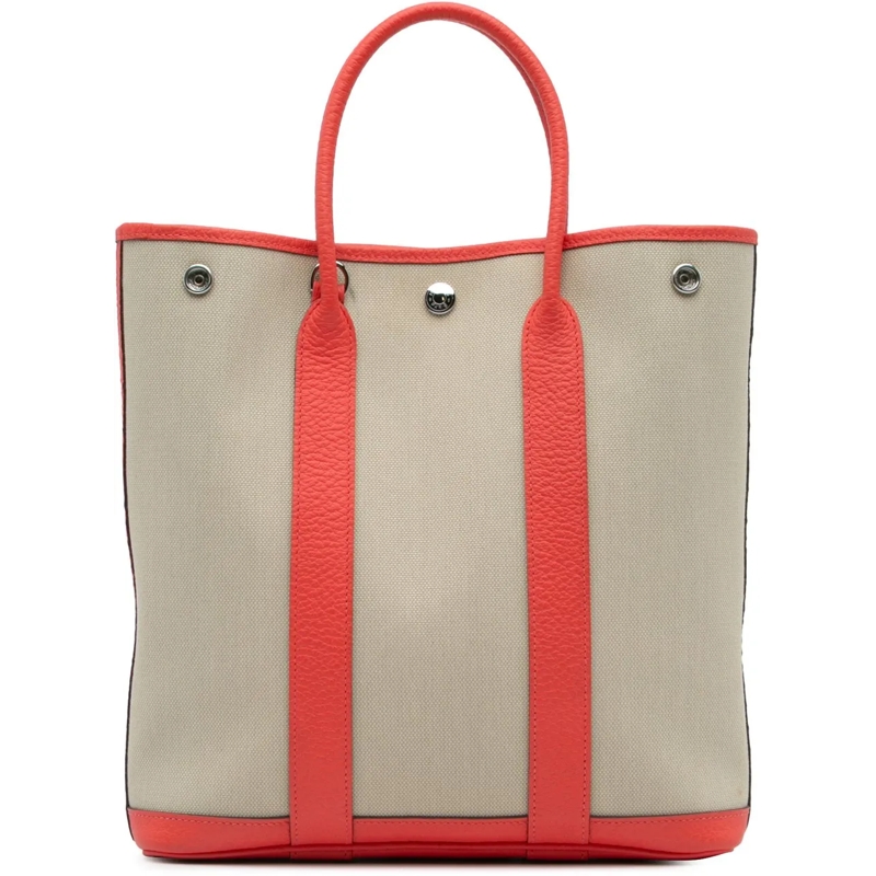 Hermès Schultertasche Toile and Negonda Garden File 28 braun