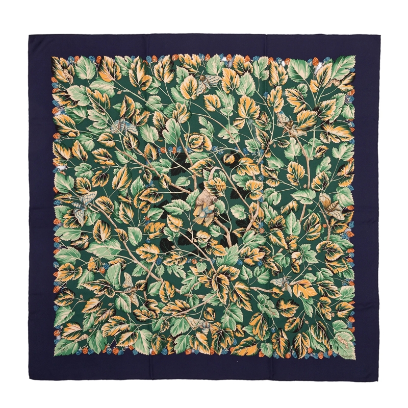 Hermès Halstuch Scarf marineblau