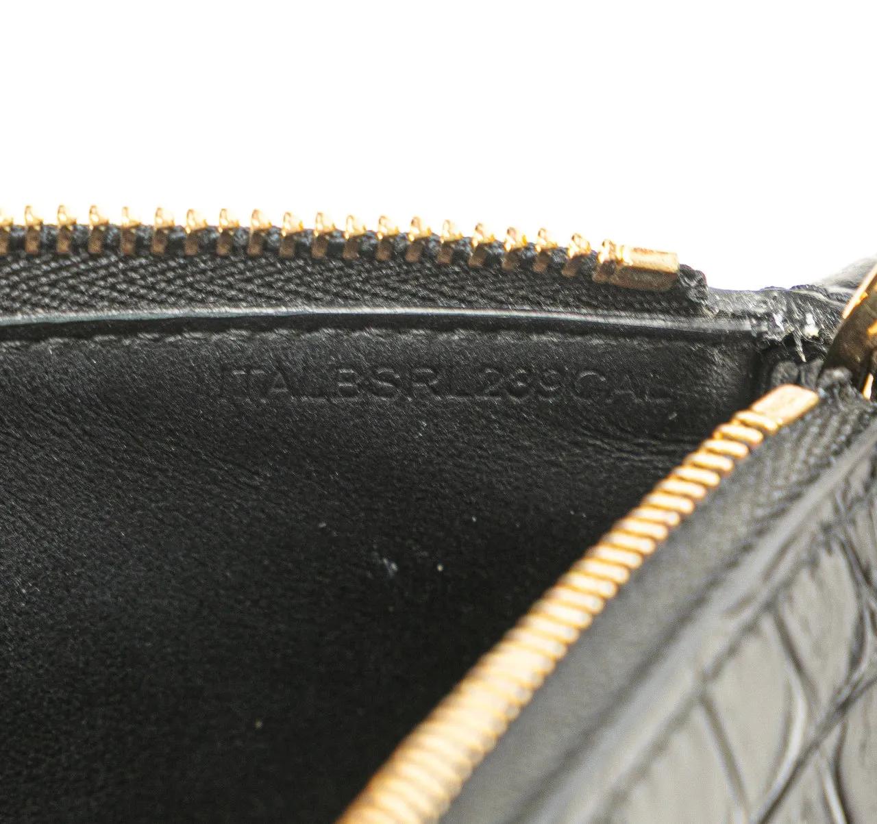 Thumbnail - Burberry Hobo Bags - Small Crocodile Embossed Leather TB Shoulder Bag - Gr. unisize - in Schwarz - für Damen