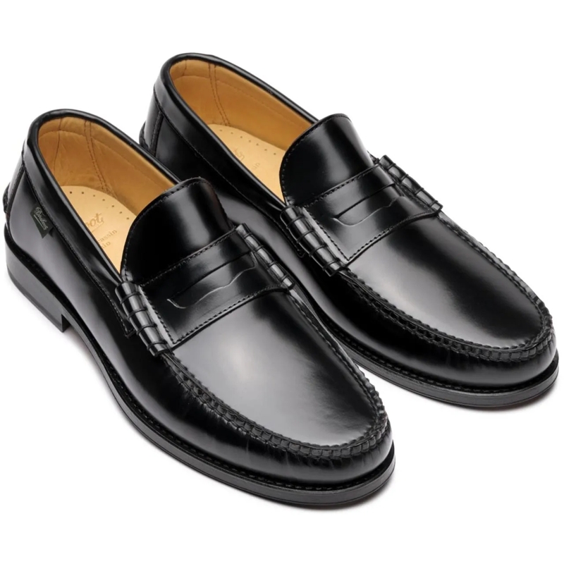 Paraboot Slides Flat Shoes Black schwarz