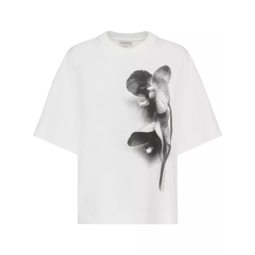 Alexander McQueen Orchid White/Black T -Shirt White 