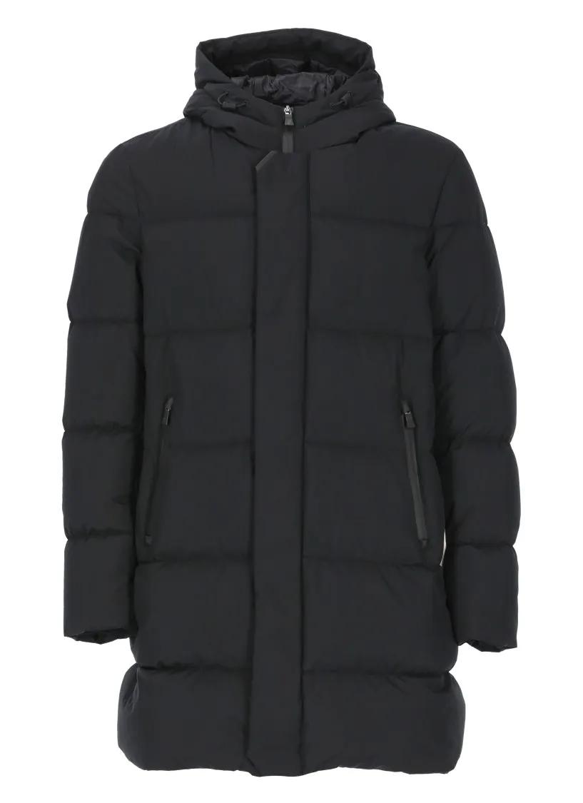 Herno - Long Quilted Down Jacket - Größe 50 - schwarz