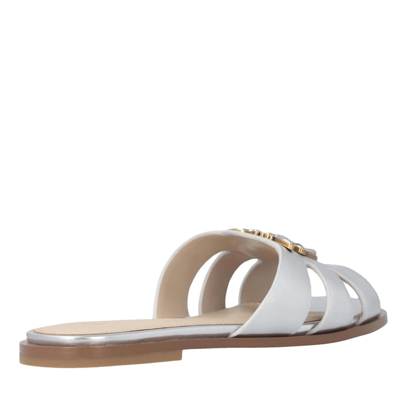 Pinko Slides Milly 04 - Slipper Laminated Nappa Silver Silver(Image 3)