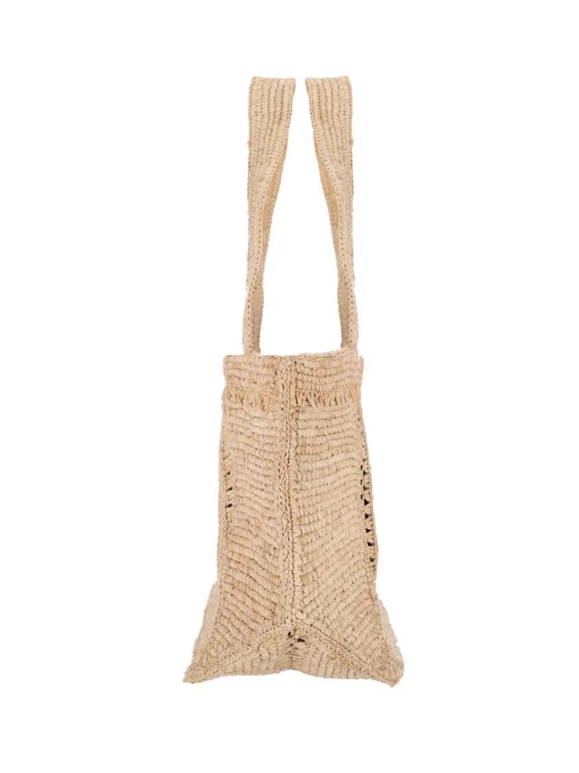 Patou Shoppers & Totes "Trapezio" Large Tote – Beige in beige