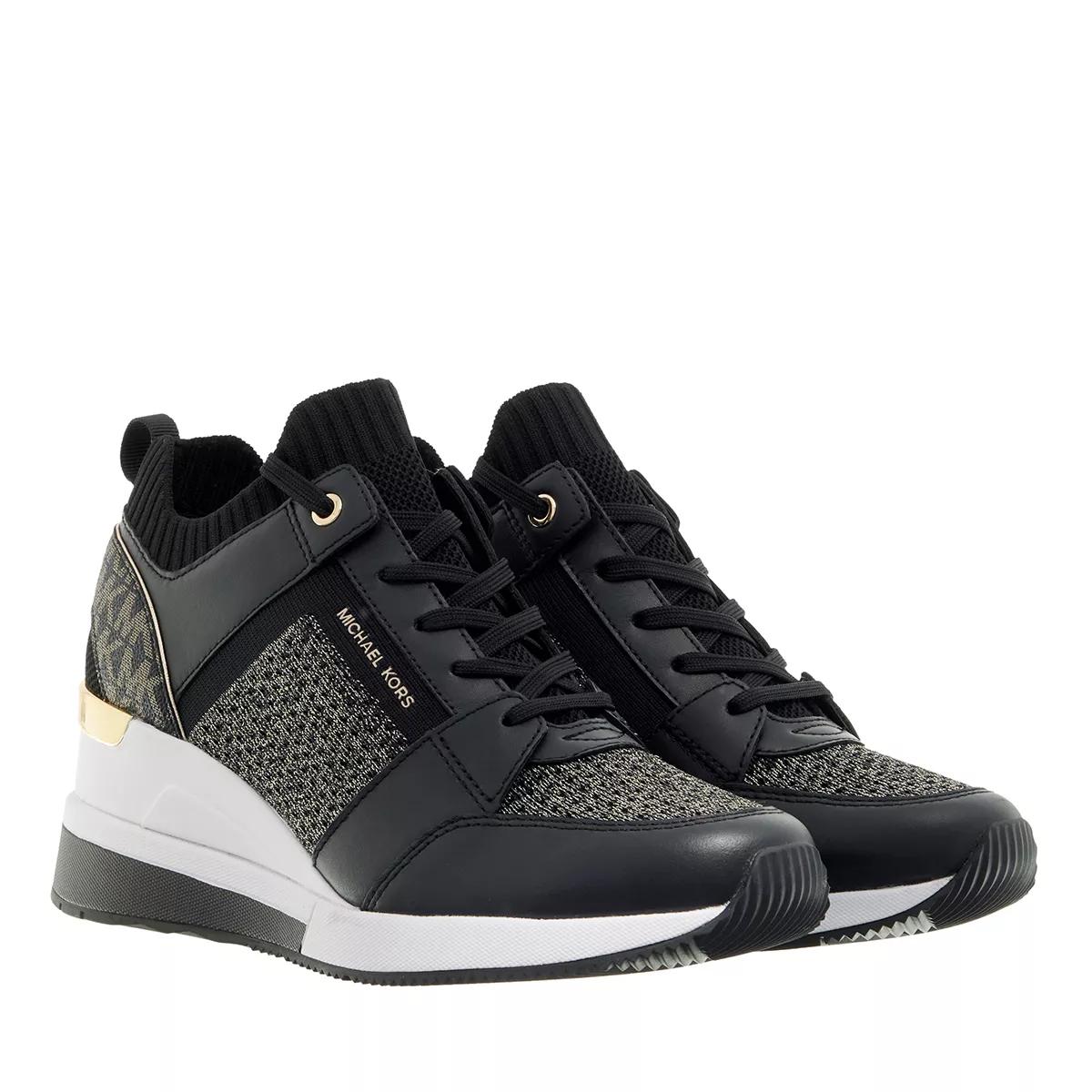 Michael kors black store and gold trainers