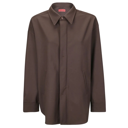 THE LATEST Übergangsjacke Oversized Shirt Jacket Brown