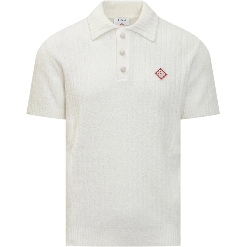 Casablanca Polohemd Polo Boucle weiß