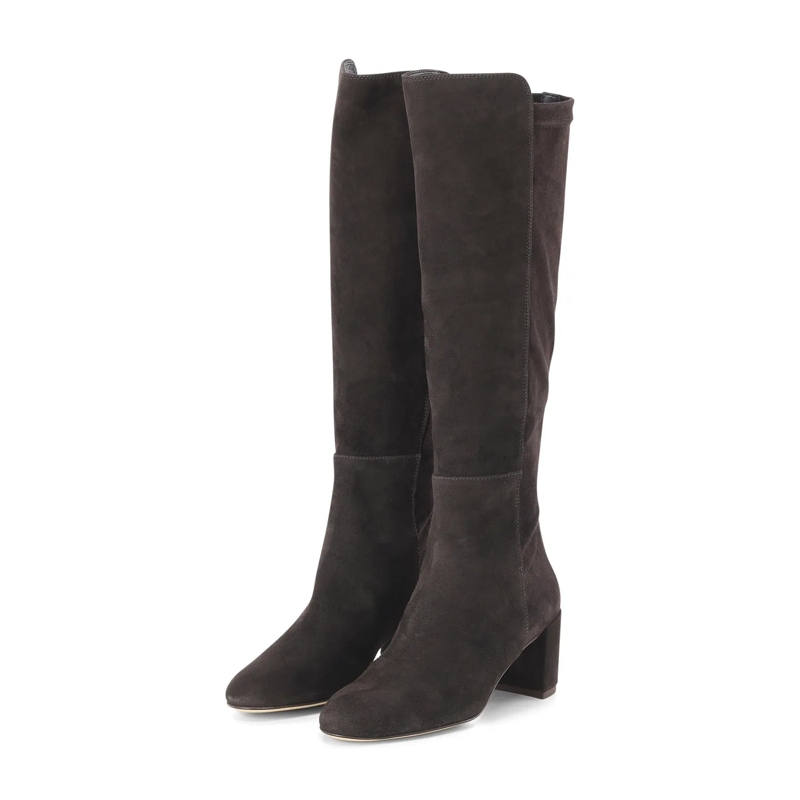 Agl Schnürschuhe Stiefel Lynn aus Veloursleder braun