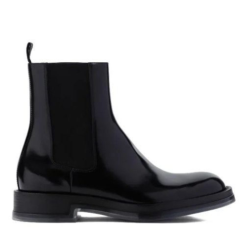 Alexander McQueen Calf Leather Boots Black Laars