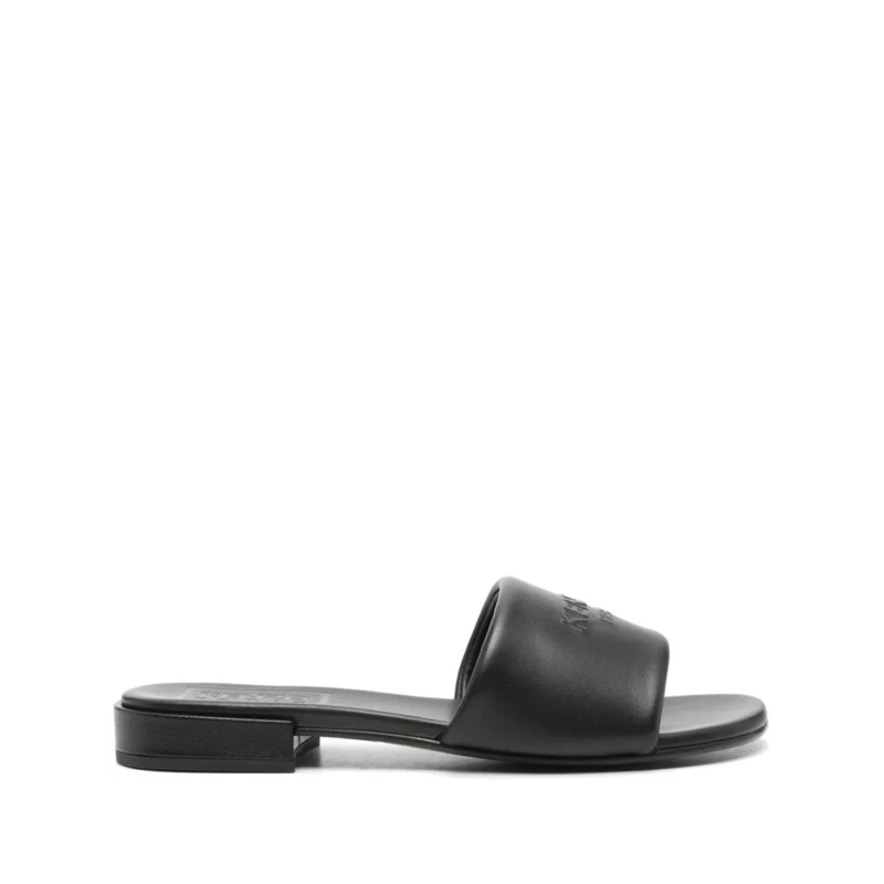 Kenzo Sandalen Smooth Grain Black Calf Leather Sandals Black
