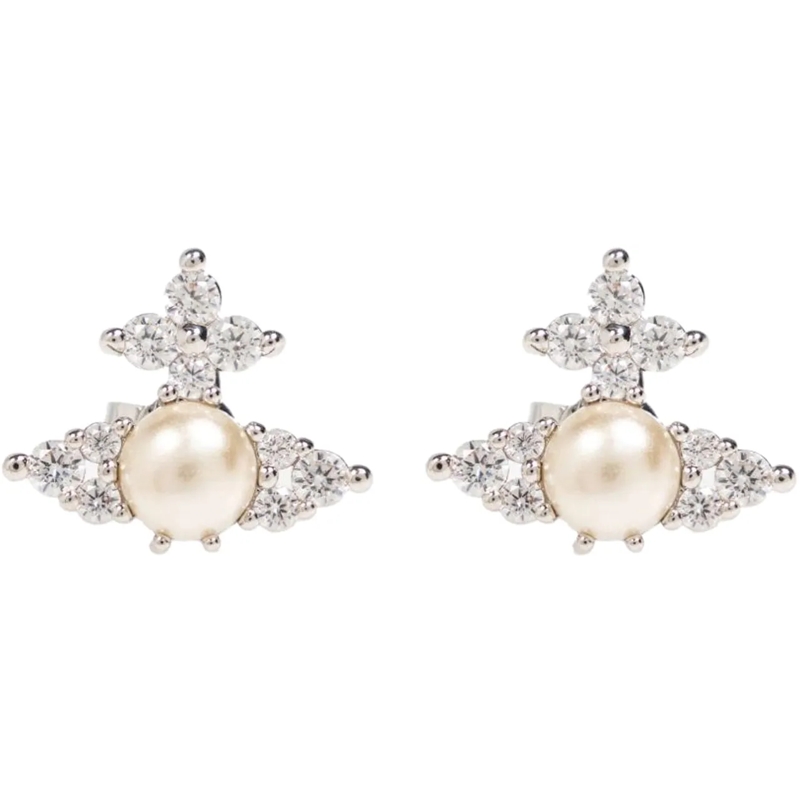 Vivienne Westwood Créoles Bijoux Platinumwhitecreamrose weiß