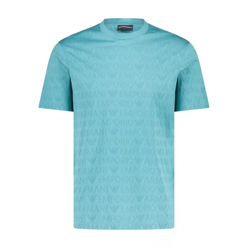Emporio Armani T-Shirt mit Logo Muster 48104285208922 Hellblau 