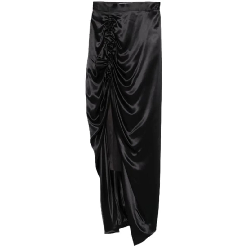 Vivienne Westwood Jupe midi Long Side Panther Skirt Black schwarz