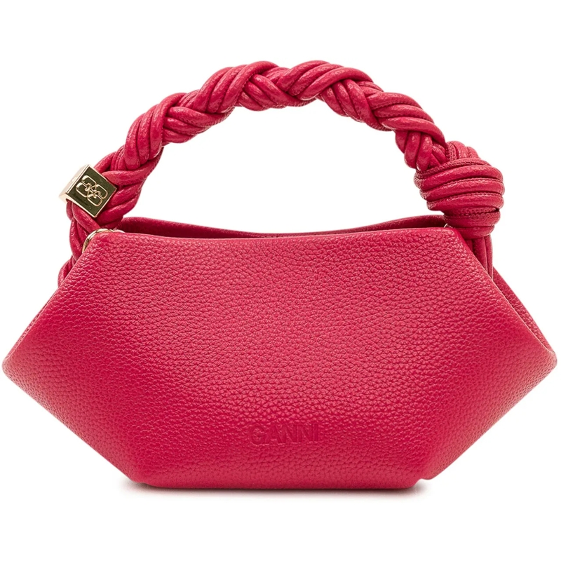 GANNI Tote Borsa Bou Mini con Manico Intrecciato rose(Image 4)
