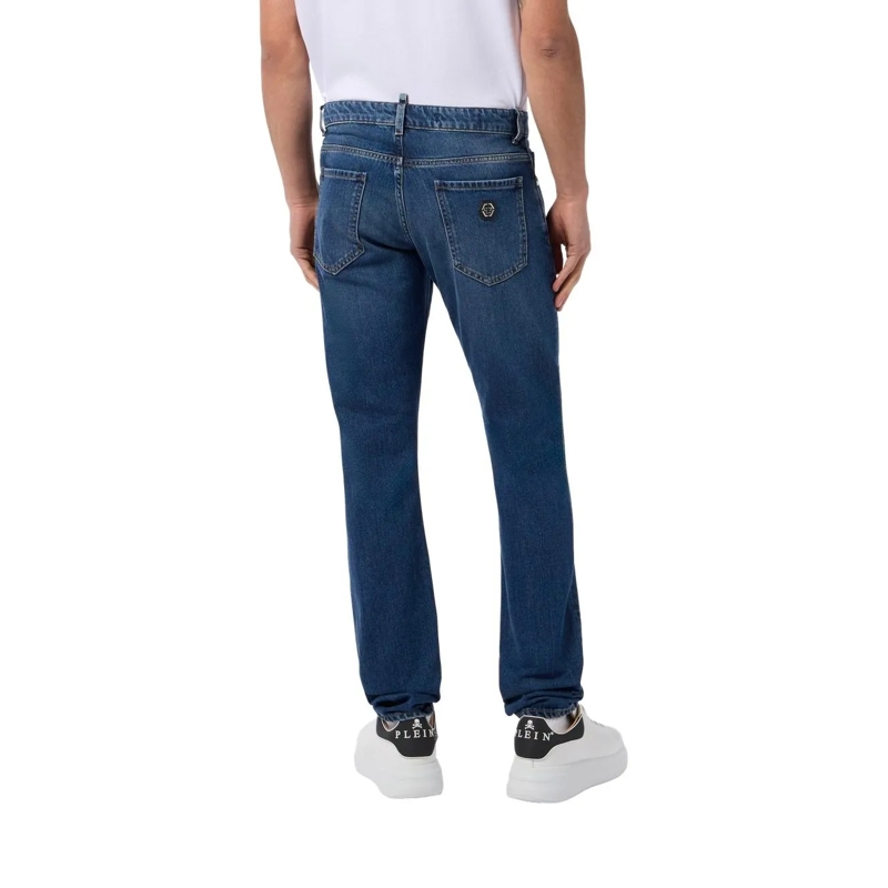 Philipp Plein Jeans Das Basismodell der 5-Pocket-Jeans zeichnet sich d dunkel-blau(Image 2)