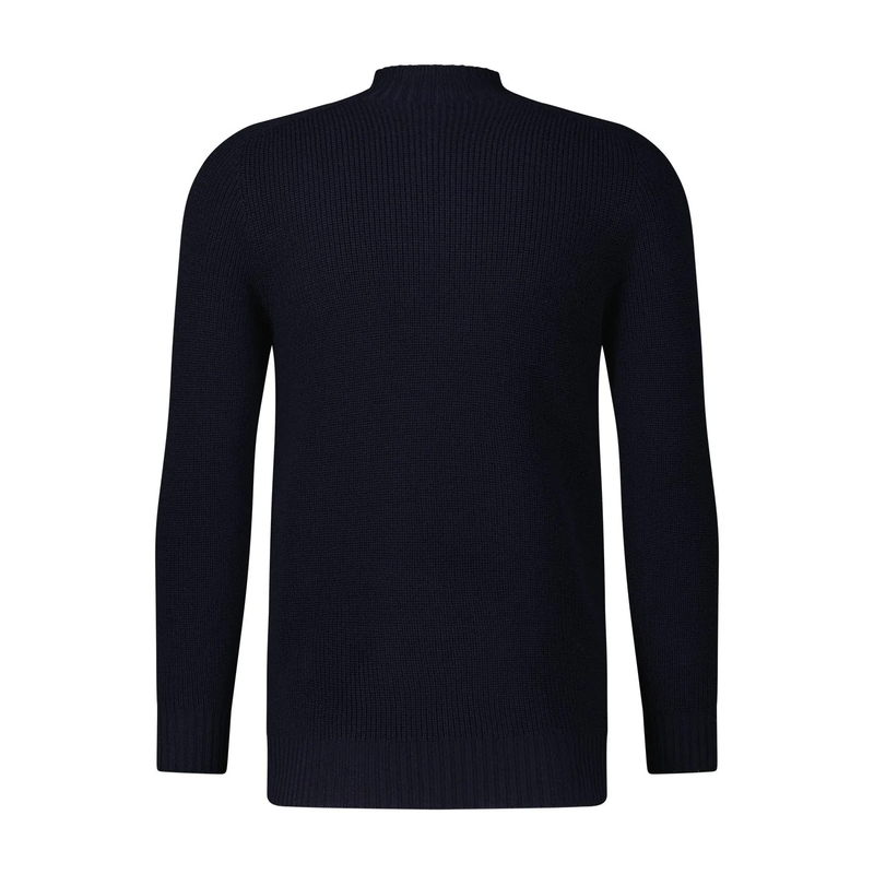 Gran Sasso Trui met col Strickpullover mit Stehkragen blau(Image 2)