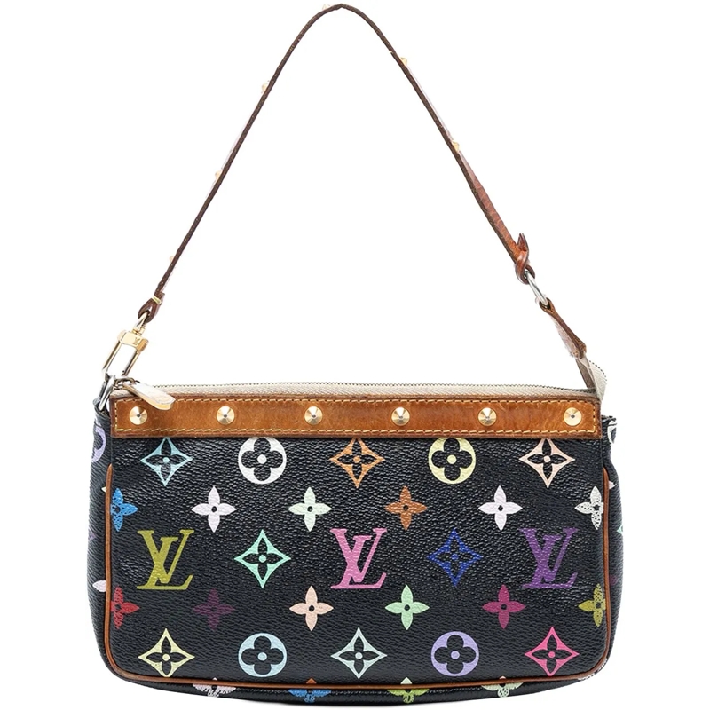 Louis Vuitton Schultertasche Monogram Multicolore Pochette Accessoires schwarz
