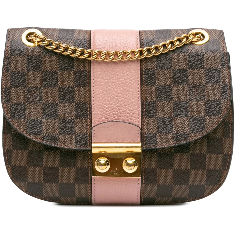 Louis Vuitton Schultertasche Damier Ebene Cuir Taurillon Wight braun