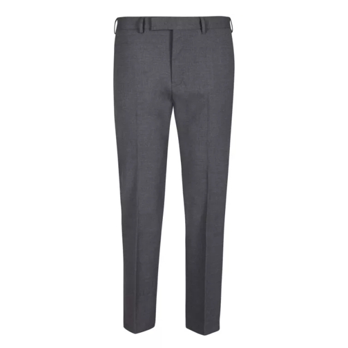 Pt Torino Grey Tailored Cut Trousers Grey Pantaloni