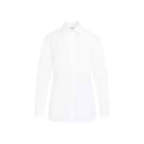 The Row Derica White Cotton Shirt White 