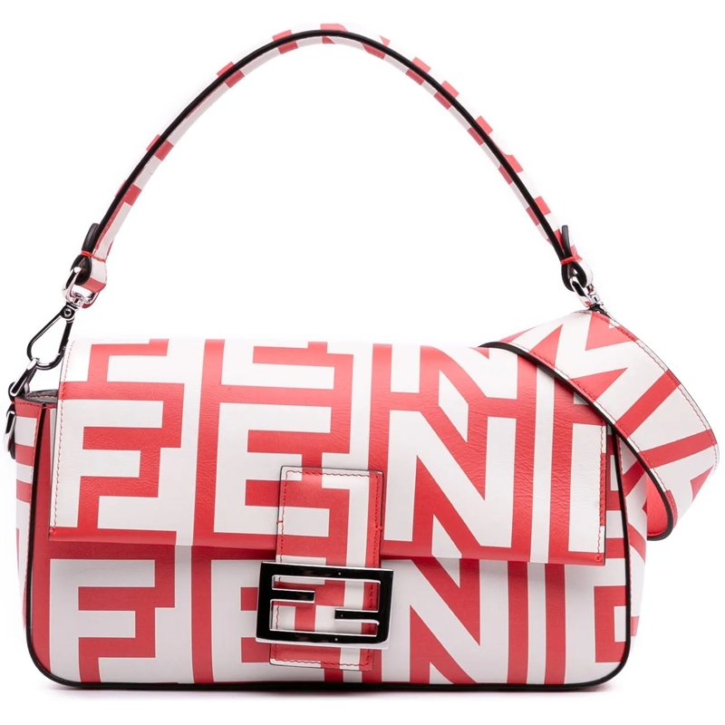 Fendi Schultertasche Marc Jacobs Nappa Vitello King Logo Print Phone Ba weiß