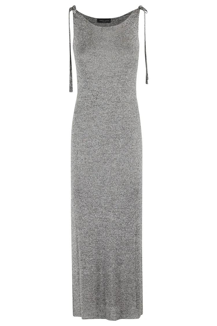 Thumbnail - Roberto Collina - Slip Dress Lurex Mouline - Größe S - grau