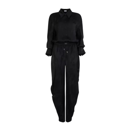 The Attico Overall Black Viscose Jumpsuit Black 