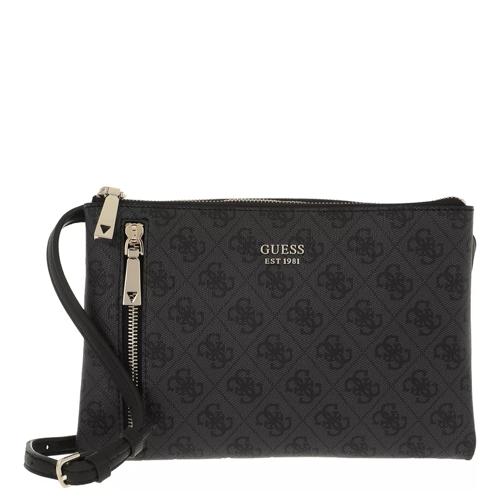 Guess Naya Double Zip Crossbody Coal Sac à bandoulière