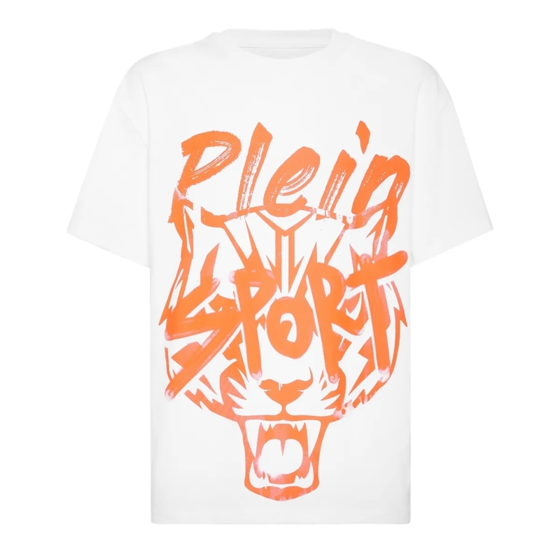 Plein Sport T-Shirt T-Shirt Rundhalsausschnitt weiss