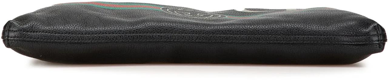Thumbnail - Gucci Clutches - 2000-2015 Leather Logo Clutch Bag - Gr. unisize - in Schwarz - für Damen