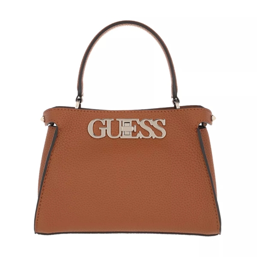 Guess Uptown Chic Small Satchel Bag Cognac Borsa a tracolla