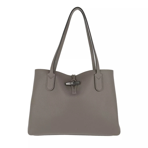 Longchamp Roseau Essential Tote Bag M Leather Grey Tote